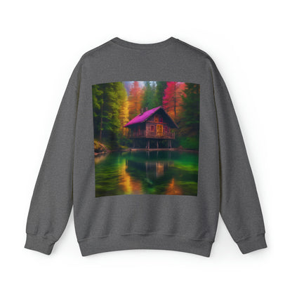 Cabin In Waters of Enchanted Forest Unisex Sweatshirt