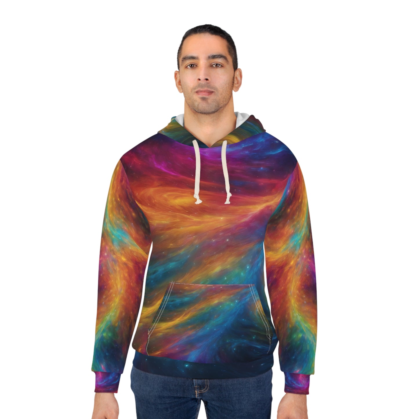 Colorful, Cosmic, Abstract Unisex Hoodie (AOP)