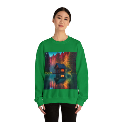 Cabin In Waters of Enchanted Forest Unisex Sweatshirt