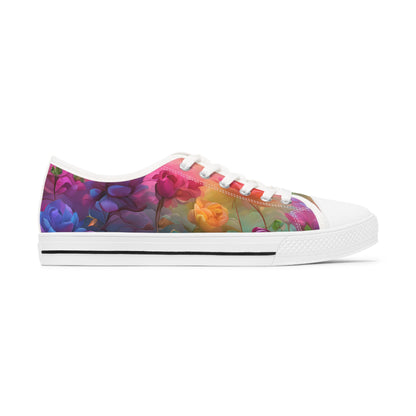 Floral Pastel Rainbow Women's Low-Top Sneakers