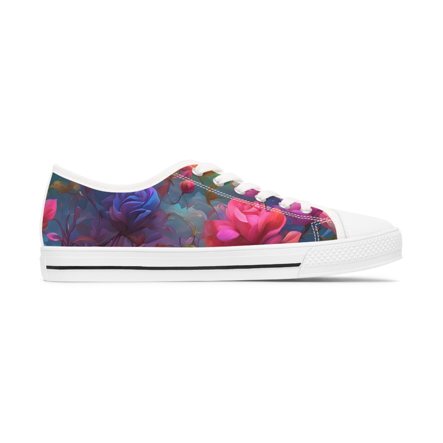 Floral Pastel Rainbow Women's Low-Top Sneakers