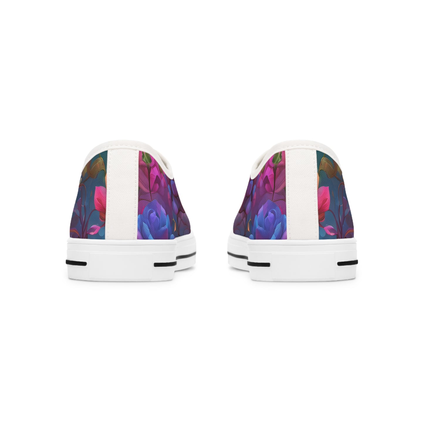 Floral Pastel Rainbow Women's Low-Top Sneakers