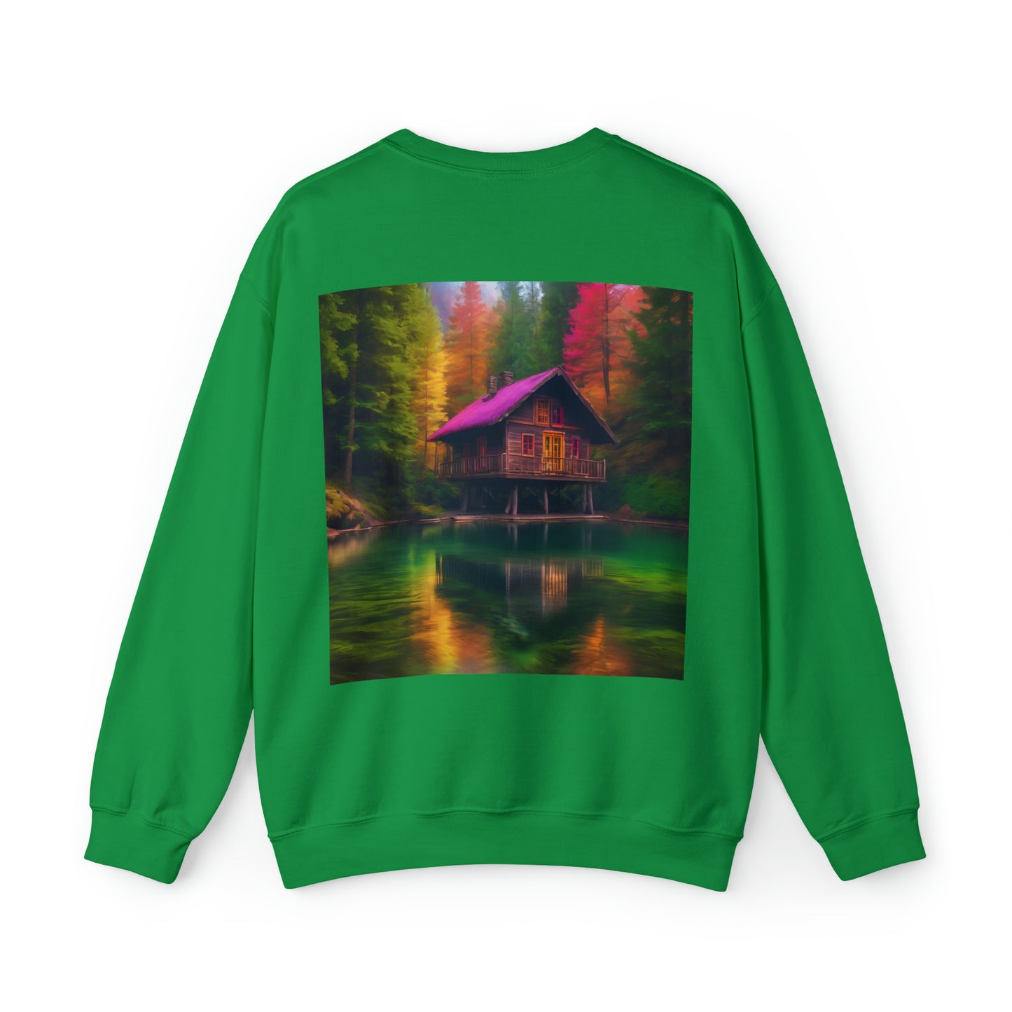 Cabin In Waters of Enchanted Forest Unisex Sweatshirt