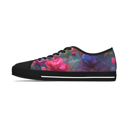 Floral Pastel Rainbow Women's Low-Top Sneakers