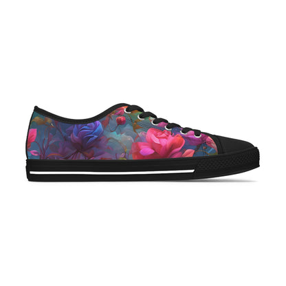 Floral Pastel Rainbow Women's Low-Top Sneakers