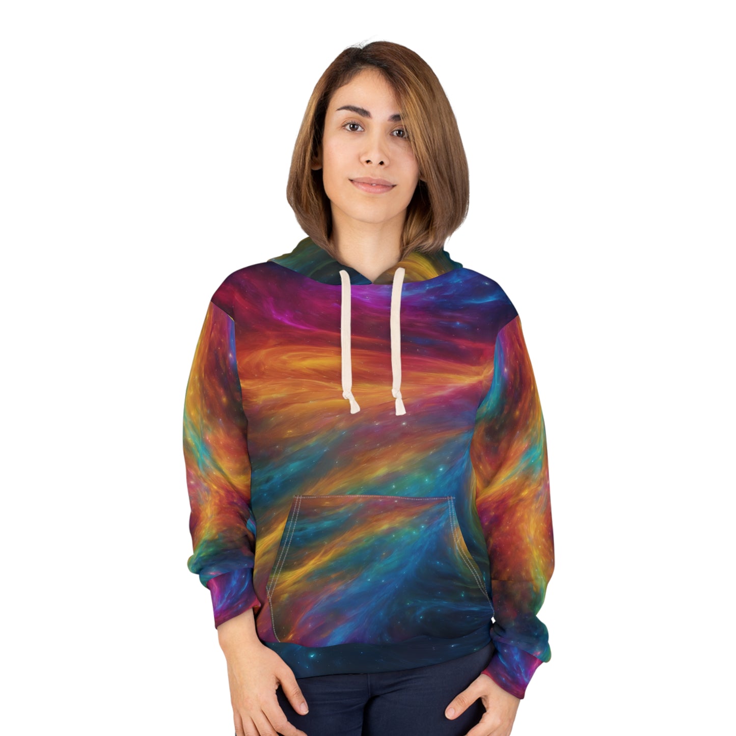 Colorful, Cosmic, Abstract Unisex Hoodie (AOP)